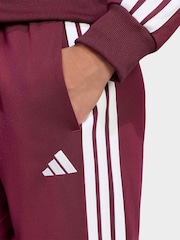 adidas Maroon Red Essentials 3-Stripes Tracksuit - Image 5 of 8