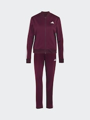 adidas Maroon Red Essentials 3-Stripes Tracksuit - Image 6 of 8