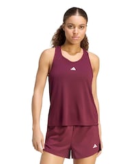 adidas Maroon Red Train Essentials Minimal Branding Racerback Tank Vest - Image 1 of 7
