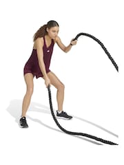 adidas Maroon Red Train Essentials Minimal Branding Racerback Tank Vest - Image 3 of 7