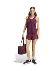 adidas Maroon Red Train Essentials Minimal Branding Racerback Tank Vest - Image 5 of 7