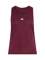 adidas Maroon Red Train Essentials Minimal Branding Racerback Tank Vest - Image 6 of 7