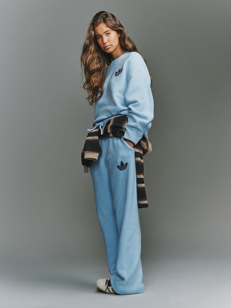 Світло-блакитний - adidas originals Knitted CreNeck Jumper - Image 2 of 6