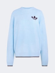 Світло-блакитний - adidas originals Knitted CreNeck Jumper - Image 6 of 6