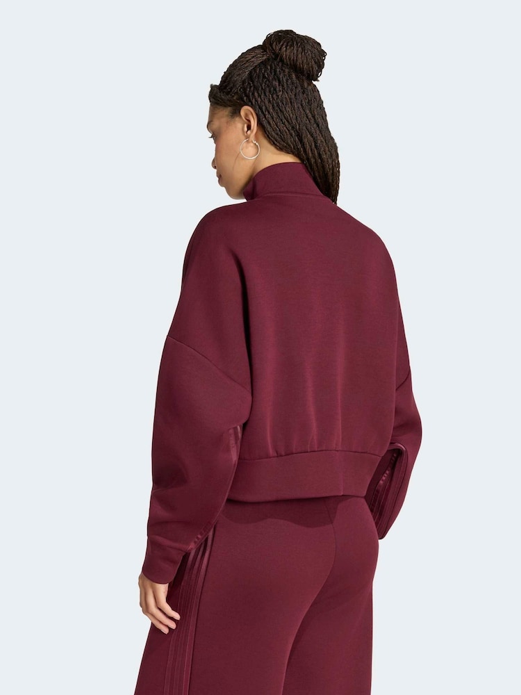 adidas Originals Maroon Red Spacer Track Top - Image 2 of 6