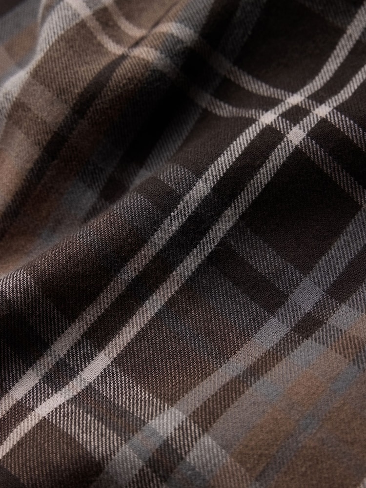 The Set 2 Pack Check Flannel Shirts Multi - Image 5 of 5