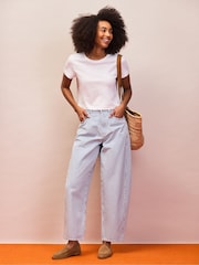 Ro&Zo Blue Stripe Barrel Leg Jeans - Image 1 of 5