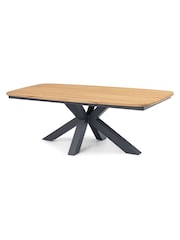 Maze Charcoal Grey Jakarta Teak Round Garden Dining Oval Table - Image 4 of 4