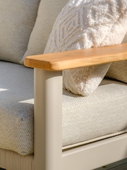 Maze Latte Brown Sicily Garden Sofa Set with Coffee Table - Image 3 of 6