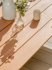 Maze Latte Brown Sicily Garden Sofa Set with Coffee Table - Image 4 of 6
