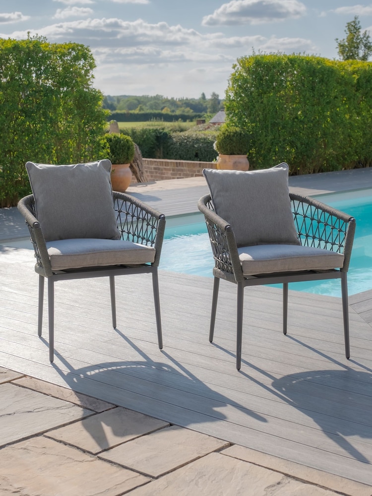 Maze Ivy Green Monaco Garden Dining Chairs Set of 2 - Image 1 of 4