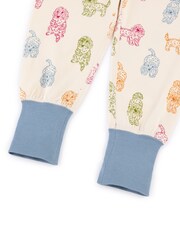 Chelsea Peers White Kids Rainbow Cockapoo Print Long Pyjamas Set - Image 4 of 5