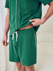 Chelsea Peers Green Embroidered Rest Day Short Pyjamas Set - Image 5 of 6