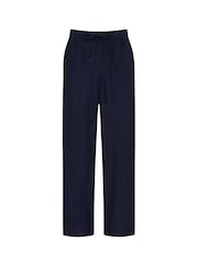 Chelsea Peers Blue Linen-Blend Relaxed Trousers - Image 5 of 5