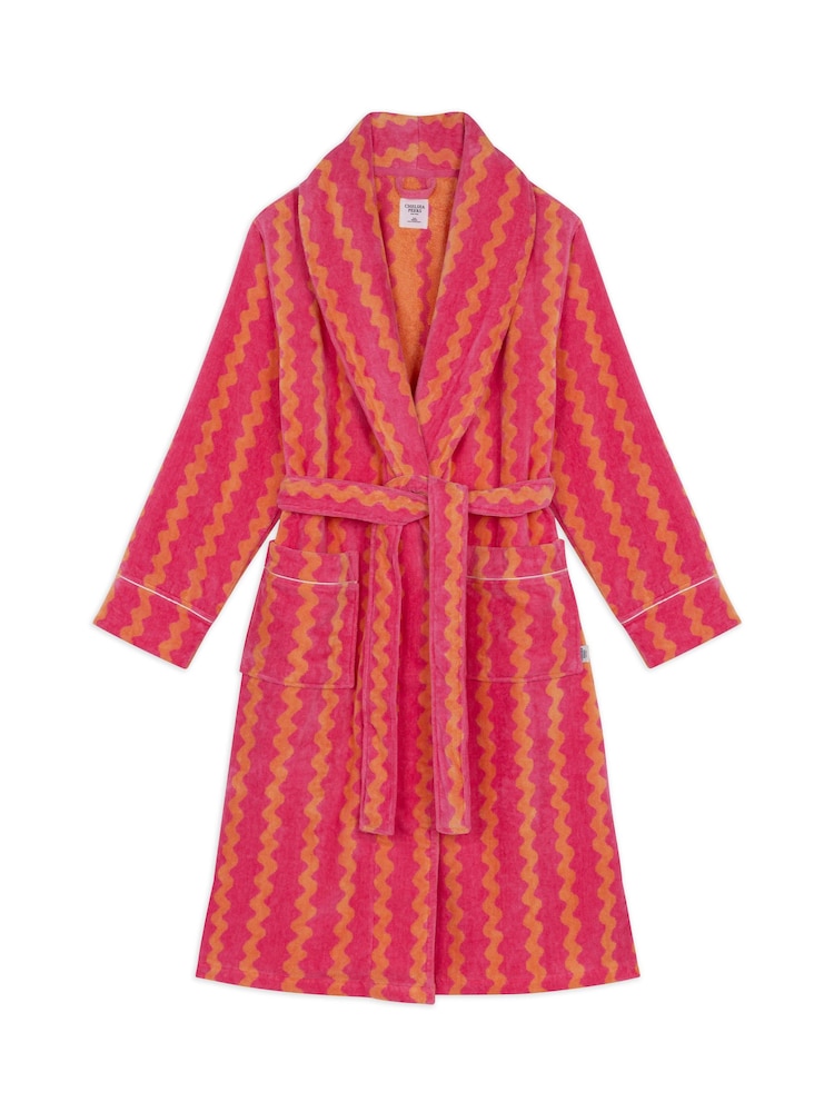 Chelsea Peers Towelling Sunset Wavy Stripe Print Dressing Gown - תמונה 7 מתוך 7 Chelsea Peers Towelling Sunset Wavy Stripe Print Dressing Gown - תמונה 7 מתוך 7