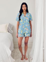 Chelsea Peers Blue Ace & Ice Print Short Pyjamas Set - Image 2 of 5
