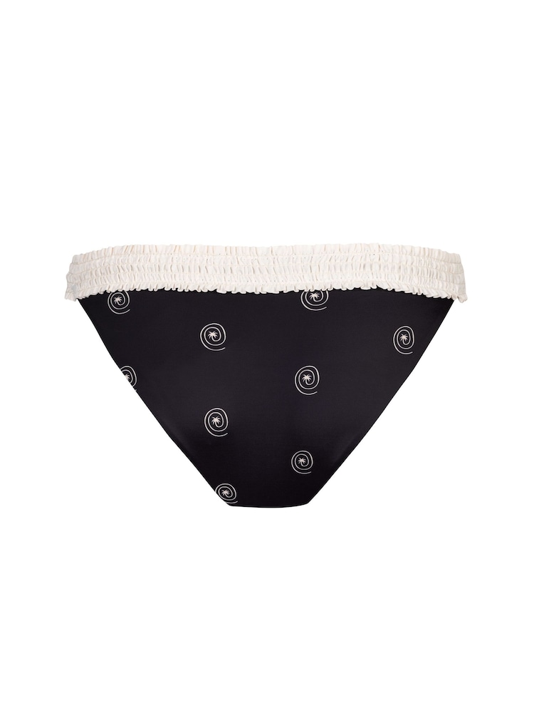 Chelsea Peers Shirred Embroidered Palm Parade Print Bikini Bottoms - Image 6 of 6