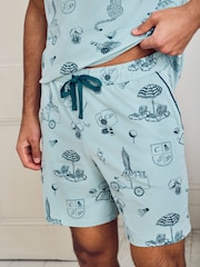 Chelsea Peers Green Weekend Club Print Short Pyjamas Set - Image 3 of 6