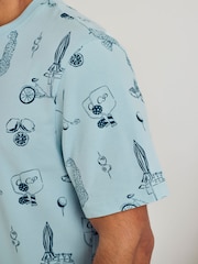 Chelsea Peers Green Weekend Club Print Short Pyjamas Set - Image 5 of 6