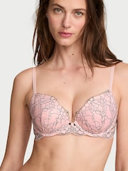 Victoria's Secret Angel Pink Push Up Lace Bra - Image 1 of 2