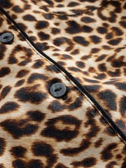 Victoria's Secret Leopard Brown Flannel Long Pyjama Set - Image 2 of 4