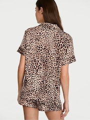 Victoria's Secret Leopard Brown Satin Short Pyjamas Set - Image 2 of 3