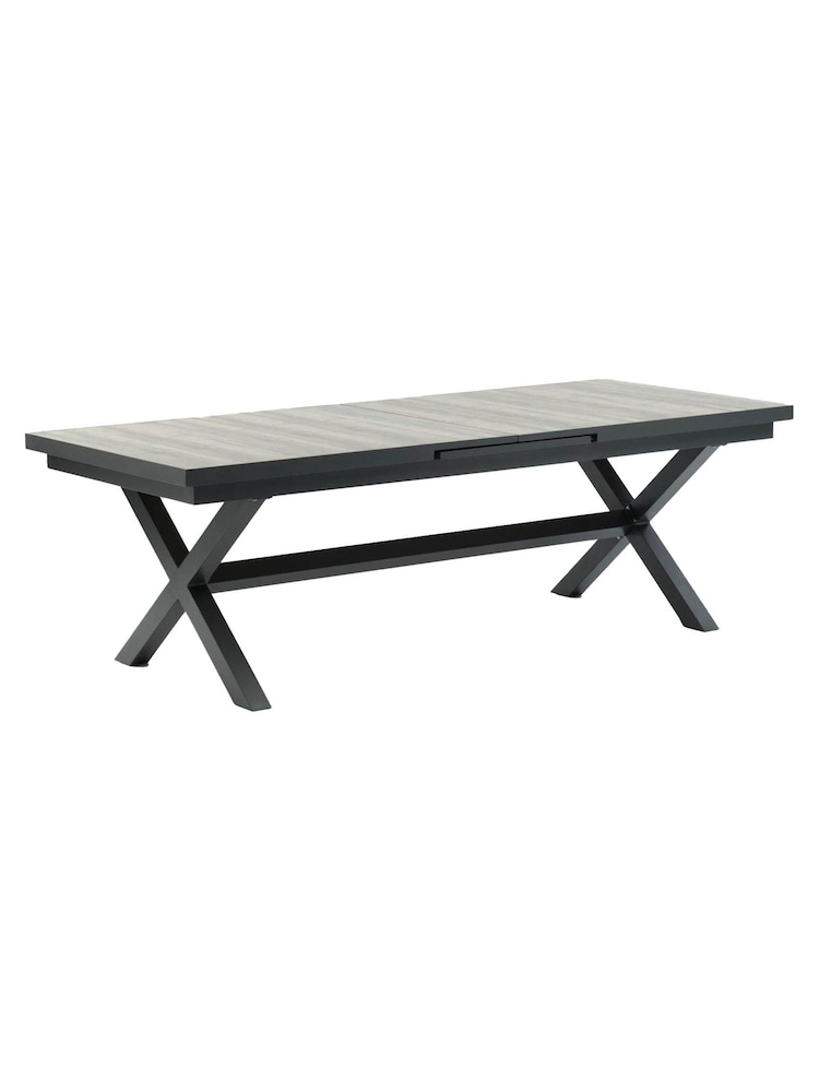 Maze Charcoal Grey Vienna Rectangular Extending Garden Dining Table - Image 6 of 6