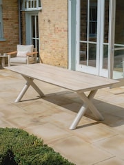 Maze Latte Brown Maxin 8 -12 Seater Extending Garden Dining Table - Image 2 of 5