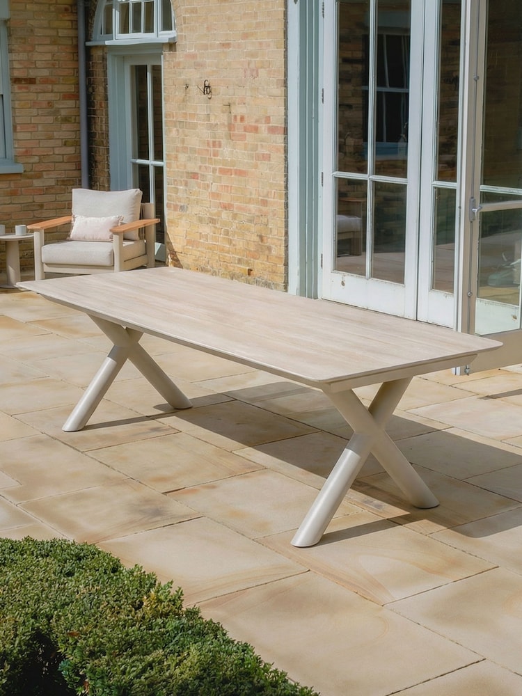Maze Latte Brown Maxin 8 -12 Seater Extending Garden Dining Table - Image 2 of 5 Maze Latte Brown Maxin 8 -12 Seater Extending Garden Dining Table - Image 2 of 5