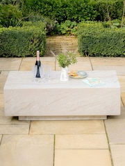 Maze Stone Natural Rectangular Sintered Garden Coffee Table - Image 1 of 5