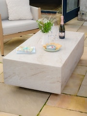 Maze Stone Natural Rectangular Sintered Garden Coffee Table - Image 2 of 5