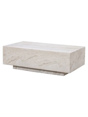 Maze Stone Natural Rectangular Sintered Garden Coffee Table - Image 4 of 5