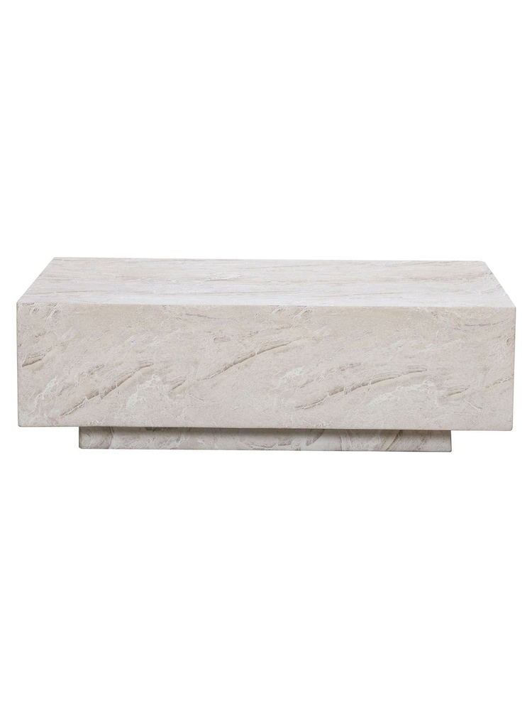 Maze Stone Natural Rectangular Sintered Garden Coffee Table - Image 5 of 5