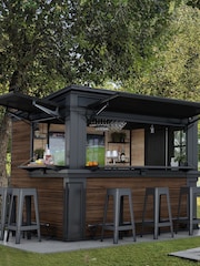 Keter Grey Signature Rosewood Garden Bar Shed - Image 1 of 6