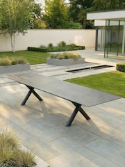 Maze Charcoal Grey Maxin 8 -12 Seater Extending Garden Dining Table - Image 2 of 6