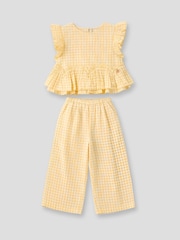 Angel & Rocket Yellow Lottie Gingham Top And Cropped Trousers - Image 1 of 2