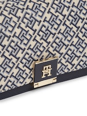 Tommy Hilfiger Blue Monogram Jacquard Cross-Body Bag - Image 2 of 5