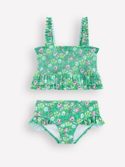 Boden Green Peplum Smocked Bikini - Image 1 of 3