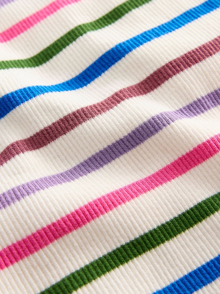 Boden Pink Short Sleeve Ribbed T-Shirt - Image 3 of 3