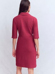 Boden Red Cam Short Sleeve Ottoman Dress - Image 3 of 5