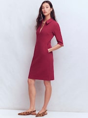 Boden Red Cam Short Sleeve Ottoman Dress - Image 4 of 5