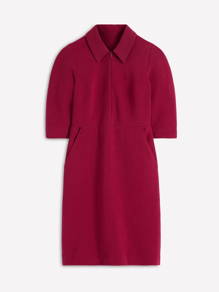 Boden Red Cam Short Sleeve Ottoman Dress - Image 5 of 5