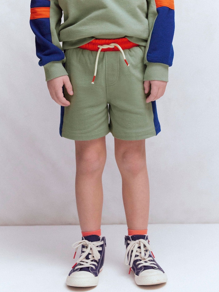 Boden Green Colourblock Shorts - Image 1 of 6