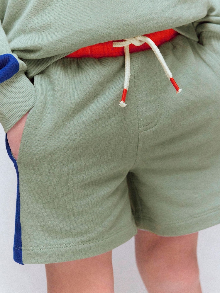 Boden Green Colourblock Shorts - Image 2 of 6