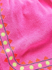 Boden Pink Towelling Embroidered Shorts - Image 5 of 5