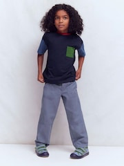 Boden Blue Relaxed Ripstop T-Shirt - Image 2 of 6