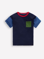 Boden Blue Relaxed Ripstop T-Shirt - Image 4 of 6