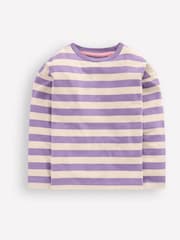 Boden Purple Relaxed Breton T-Shirt - Image 1 of 3