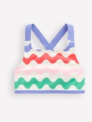 Boden Blue Cross-Back Bikini Top - Image 1 of 3