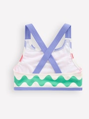 Boden Blue Cross-Back Bikini Top - Image 2 of 3